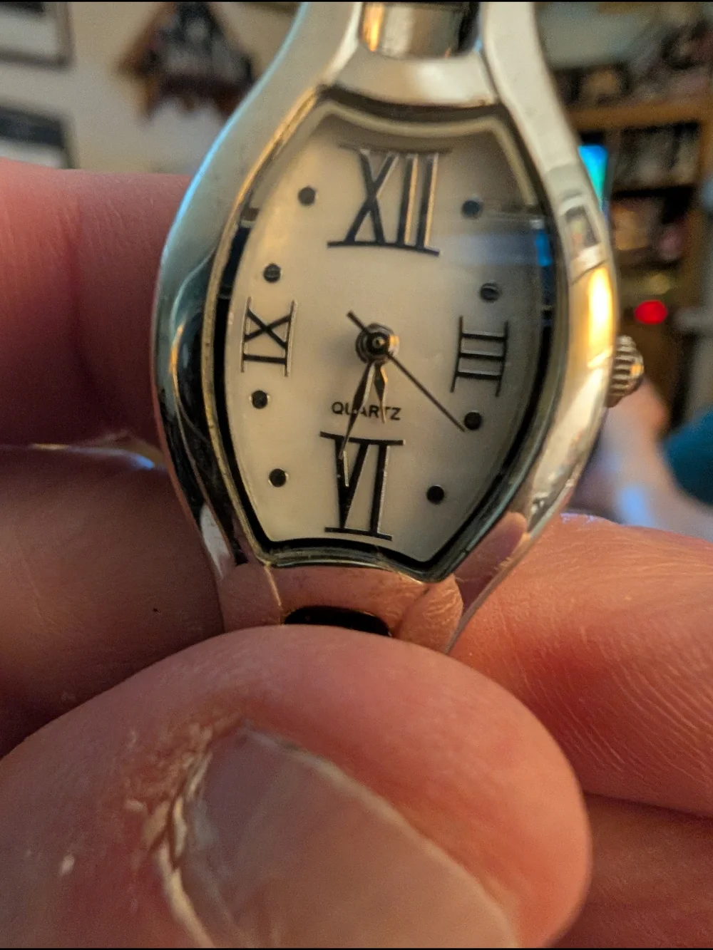Silver Quartz Wristwatch with Roman Numerals Brand New Battery In It
